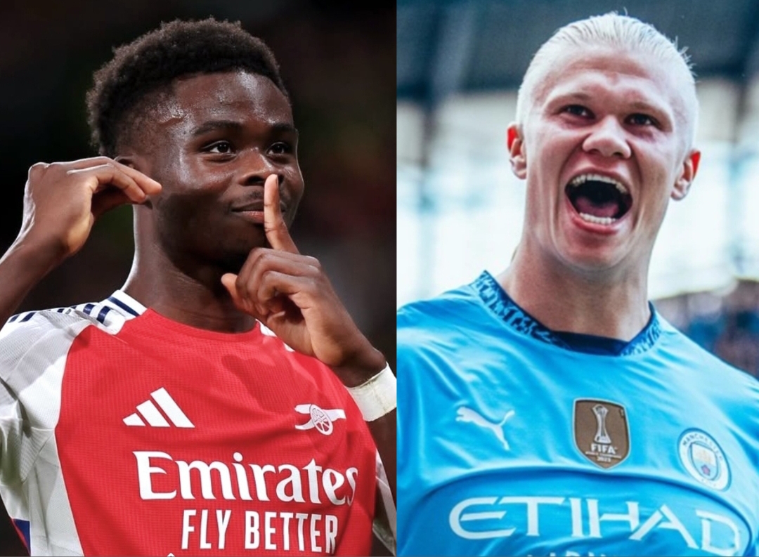Bukayo Saka akan menghadapi Erling Haaland saat Arsenal vs Manchester City di Premier League 21 September 2025. (Foto: Dok. Arsenal & Man City)