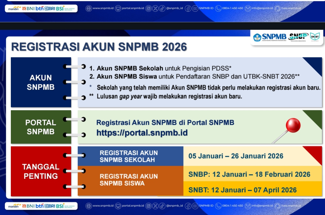 Registrasi Akun SNPMB 2026.