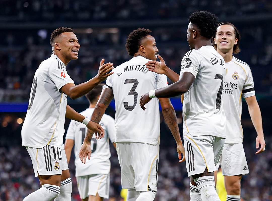 Vinicius dan Mbapp&eacute; antar Real Madrid menang 3-1 atas Villarreal di Bernab&eacute;u. (Foto: Instagram @realmadrid)