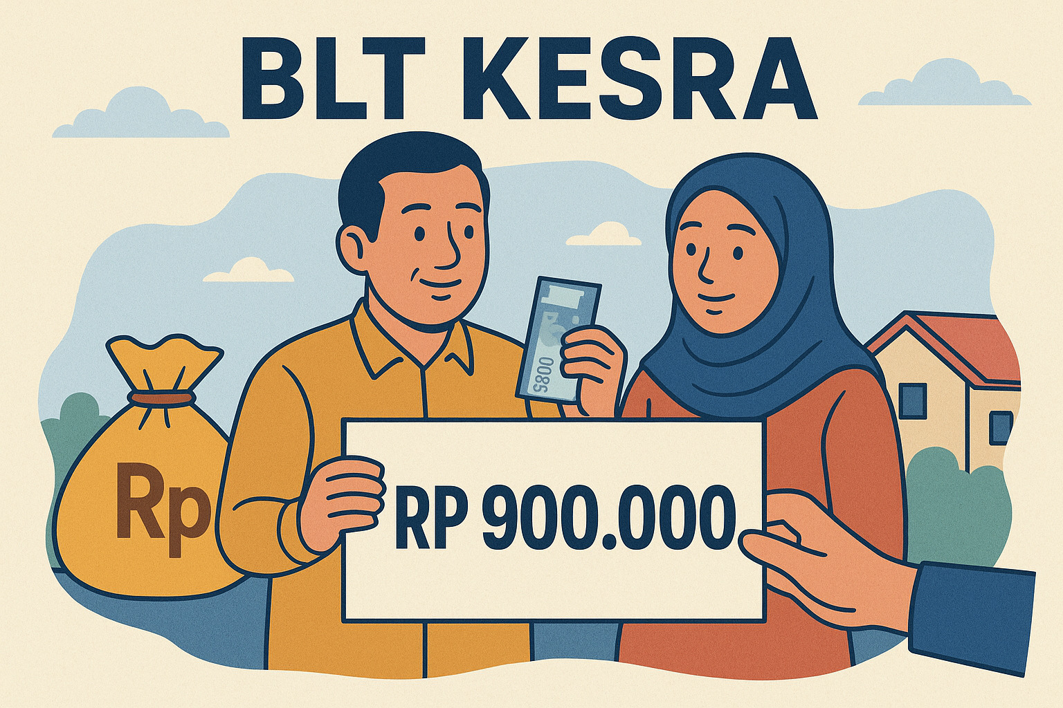 Ilustrasi Bantuan Langsung Tunai Kesra.