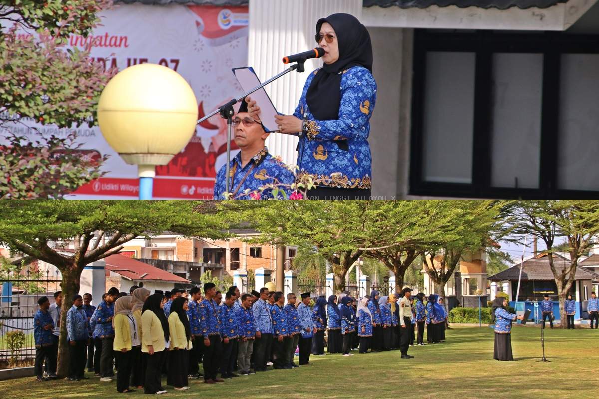 Pelaksanaan Upacara Peringatan Hari Sumpah Pemuda ke-97 Tahun 2025 di LLDIKTI Wilayah X.