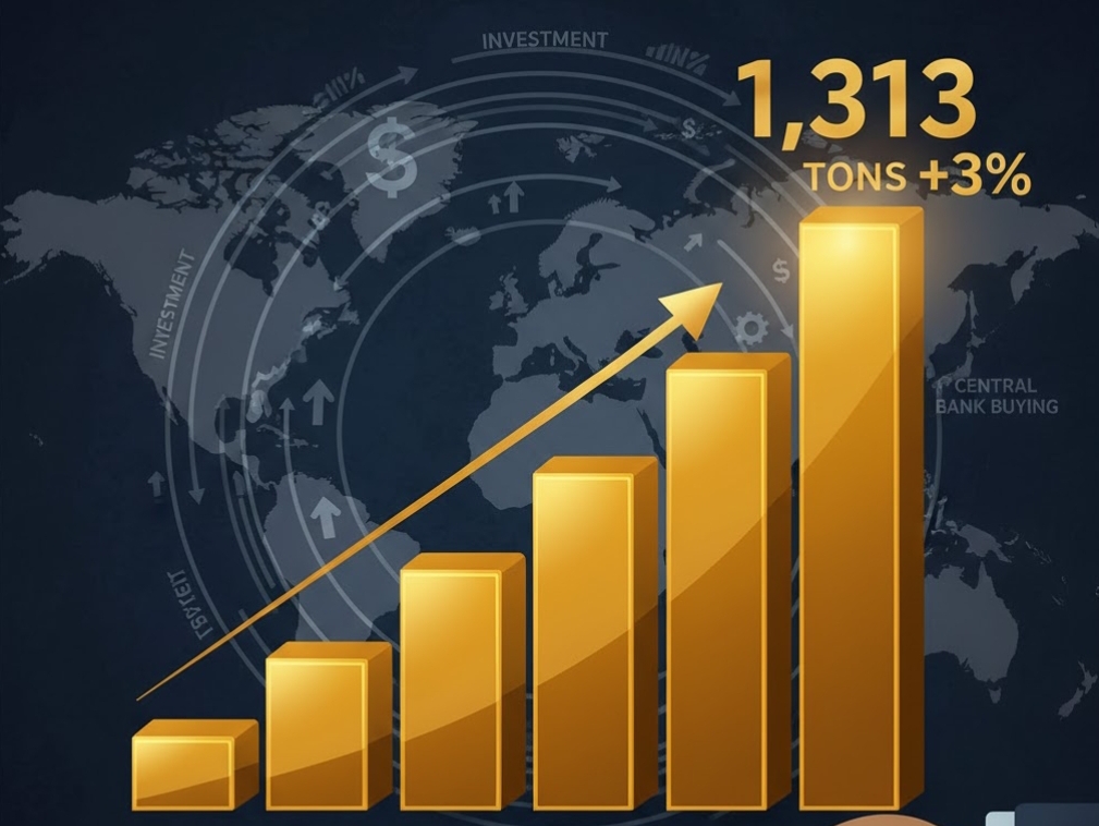 World Gold Council laporkan permintaan emas capai 1.313 ton pada kuartal III 2025, tertinggi dalam sejarah.(Foto: AI Gemini)