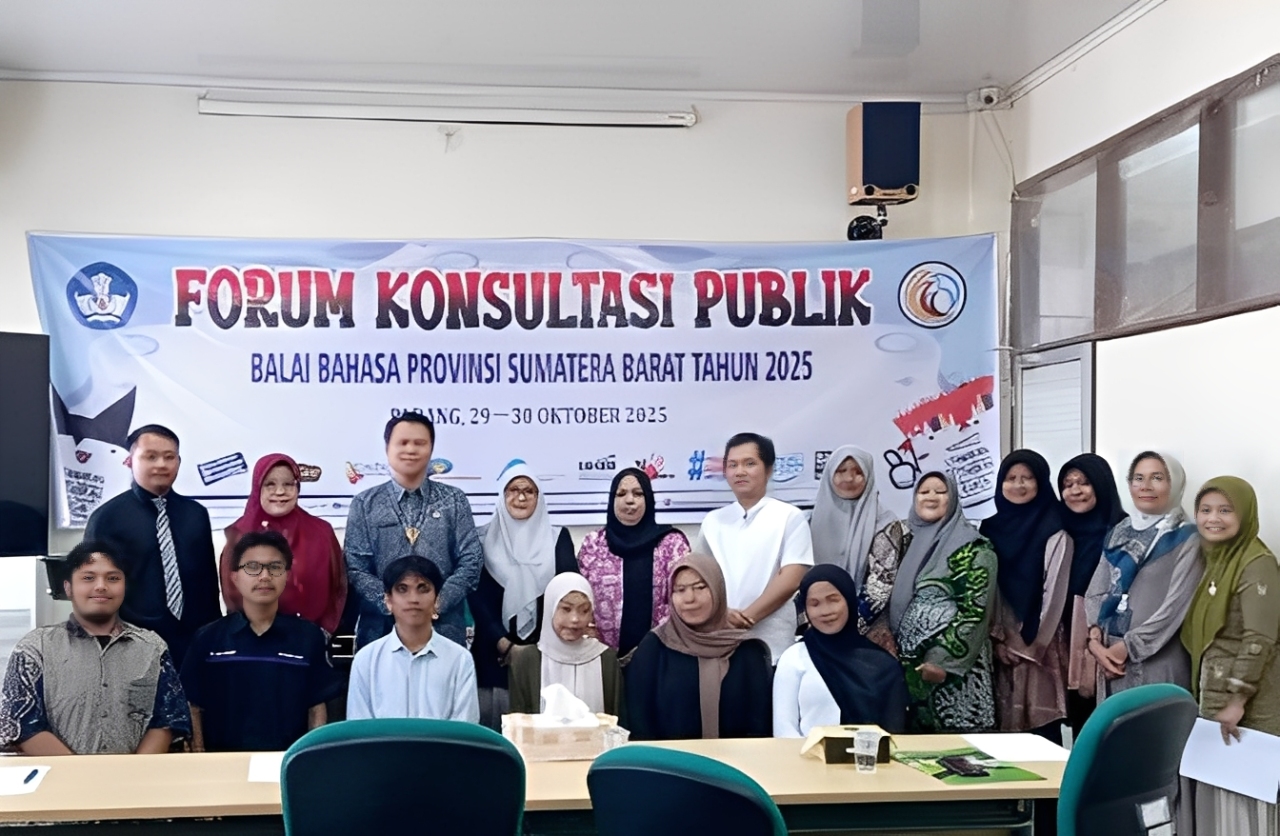 Balai Bahasa Sumatera Barat gelar Forum Konsultasi Publik 2025 untuk evaluasi dan peningkatan empat layanan utama bahasa, hukum, dan literasi.