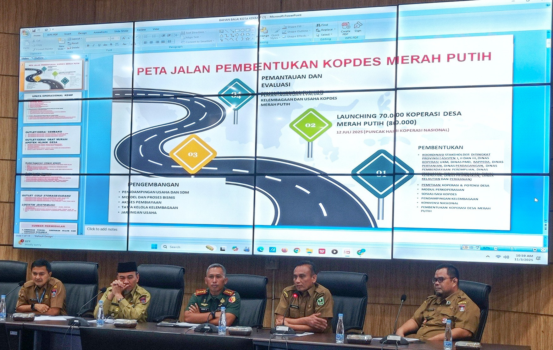 Pemko Padang minta KKMP segera siapkan lahan 1.000 meter persegi di tiap kelurahan untuk pembangunan gerai usaha sesuai Inpres 17/2025. (Foto: Diskominfo Padang)