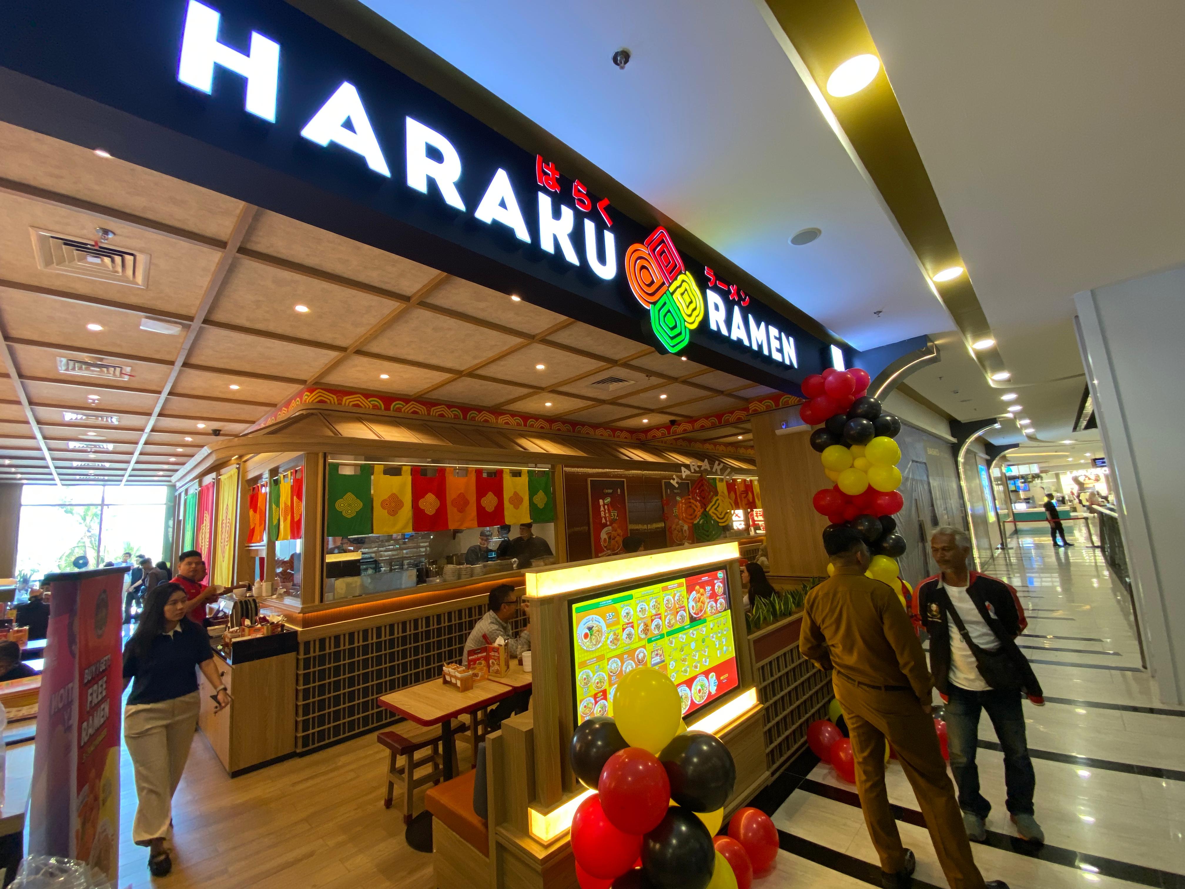 Gerai Haraku Ramen yang berada di lantai 1 Basko City Mall Padang.