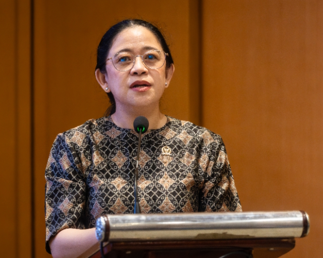 Ketua DPR RI Puan Maharani menanggapi putusan MKD soal pemotongan anggaran reses DPR dari 26 ke 22 titik di Kompleks Parlemen, Senayan, Jakarta.(Foto: Humas DPR RI)