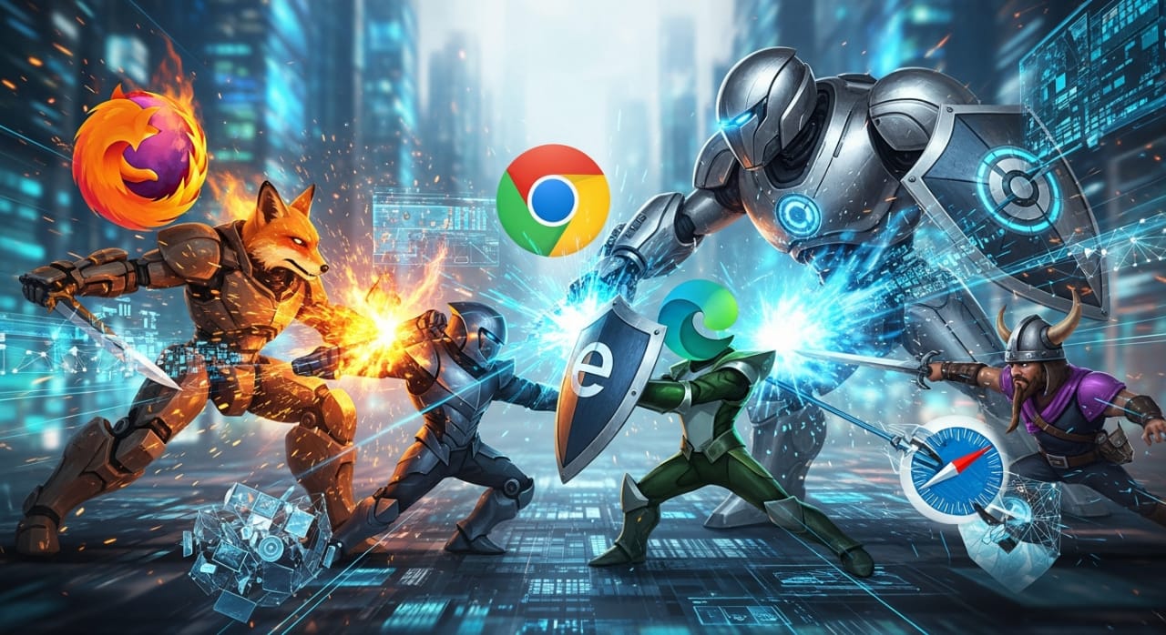 Era baru peramban web dimulai. Browser berbasis AI seperti ChatGPT Atlas, Gemini, dan Edge AI menandai kembalinya perang besar di dunia digital. (foto: Medium)