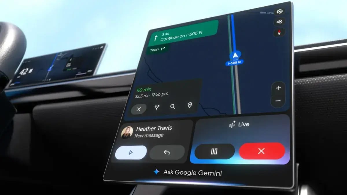 Google mulai uji coba Gemini di Android Auto. Asisten AI ini siap gantikan Google Assistant dengan fitur penerjemahan otomatis dan percakapan langsung. (foto:Android Gu&iacute;as)