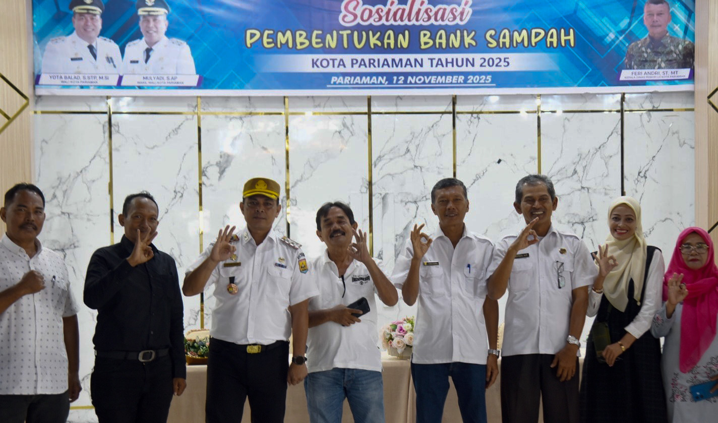 Dinas Perumahan Rakyat, Kawasan Permukiman dan Lingkungan Hidup (Perkim & LH) Kota Pariaman menggelar Sosialisasi Pembentukan Bank Sampah Kota Pariaman di Rabu (12/11/2025).