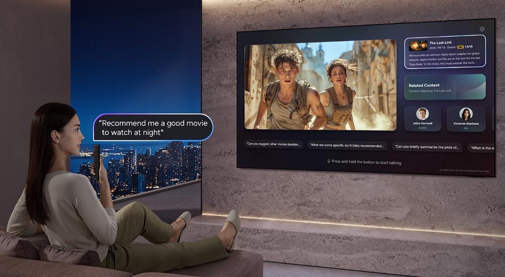 Samsung hadirkan Vision AI Companion di TV 2025, asisten percakapan berbasis AI yang ubah televisi menjadi pusat interaksi digital di rumah. (foto: Business Standard)