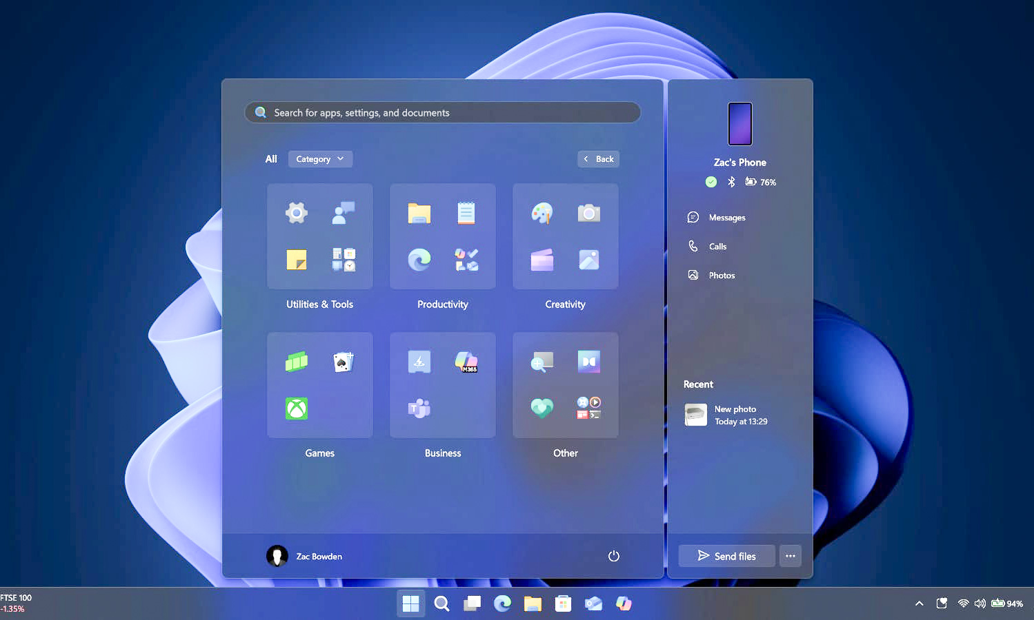 Microsoft merilis pembaruan Windows 11 Build 26200.7019 dengan indikator baterai berwarna dan Start Menu baru yang lebih ringkas dan responsif. (foto:Windows Central)