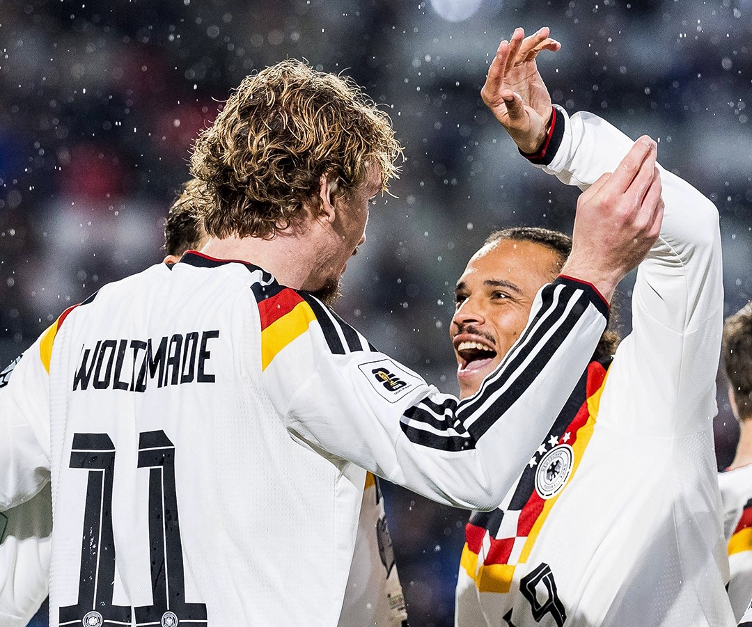 Penyerang Jerman Nick Woltemade merayakan gol ke gawang Luksemburg pada laga Kualifikasi Piala Dunia 2026.(Foto: IG @germanfootball_dfb)