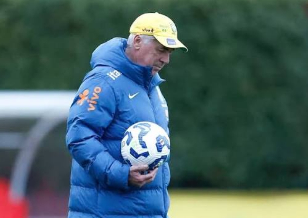 Ancelotti mempersiapkan Brasil dengan filosofi pertahanan Tim Tetra menjelang pertandingan persahabatan internasional di London.(Foto: Rafael Ribeiro/CBF)