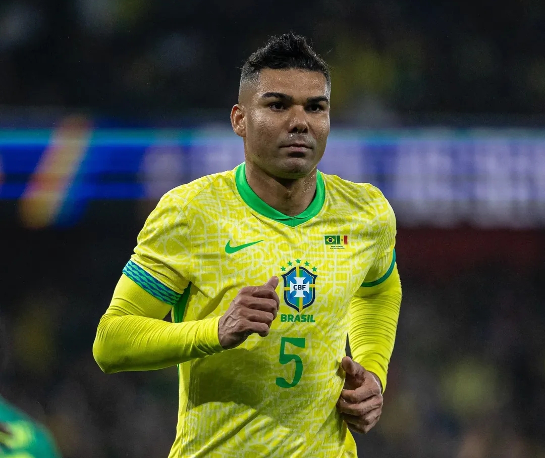 Casemiro cetak satu gol saat Brasil kalahkan Senegal 2-0 di laga persahabatan jelang Piala Dunia 2025.(Foto: Instagram @casemiro)