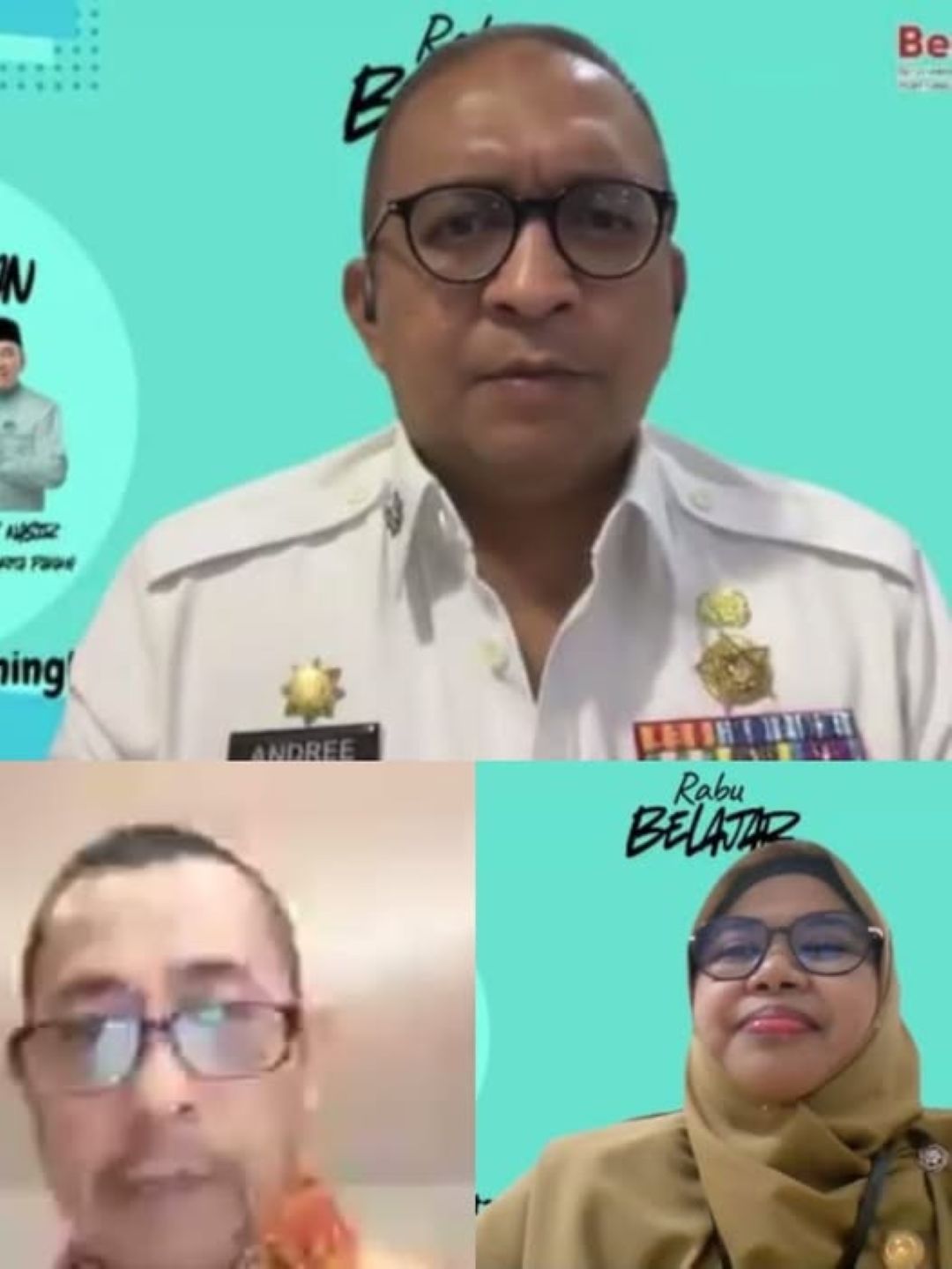 Sekdako Padang, Andree Harmadi Algamar membuka kegiatan &ldquo;Rabu Belajar&rdquo; secara daring, pada Rabu (19/11/2025).