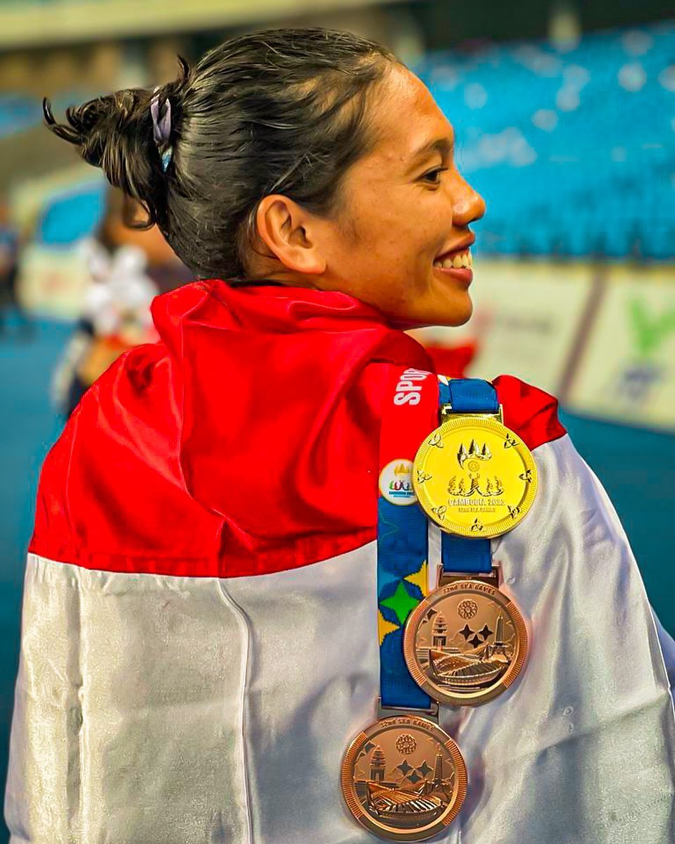 Atlet atletik Indonesia Odekta Elvina Naibaho.