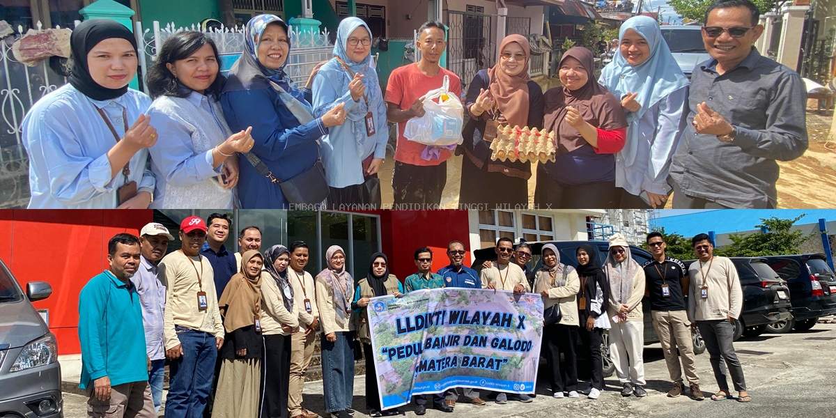 LLDIKTI Wilayah X Salurkan Bantuan untuk Pegawai dan PTS Terdampak Bencana Banjir di Sumatera Barat