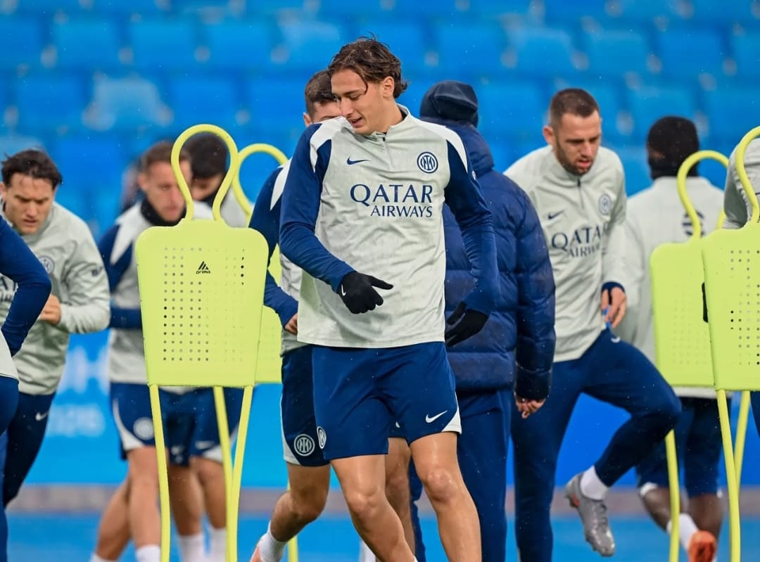 Pemain Inter Milan menjalani sesi latihan resmi jelang laga semifinal Piala Super Italia 2025 melawan Bologna di Al-Awwal Park, Riyadh.(Foto: Inter.it)