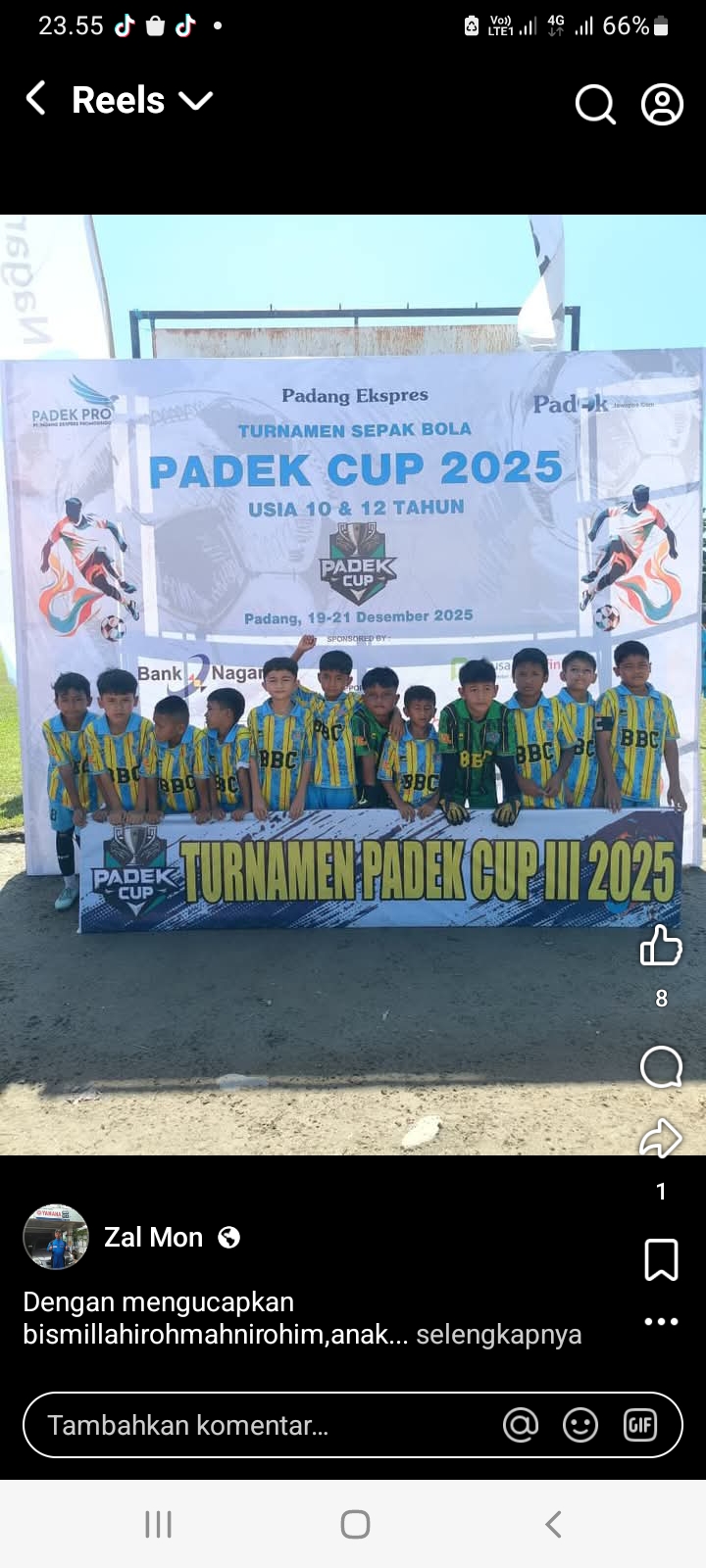 BBC Batuang Taba menang 5-1 atas Persigom Lengayang di Padek Cup 2025 U-12 setelah bangkit dari ketertinggalan pada laga hari pertama.