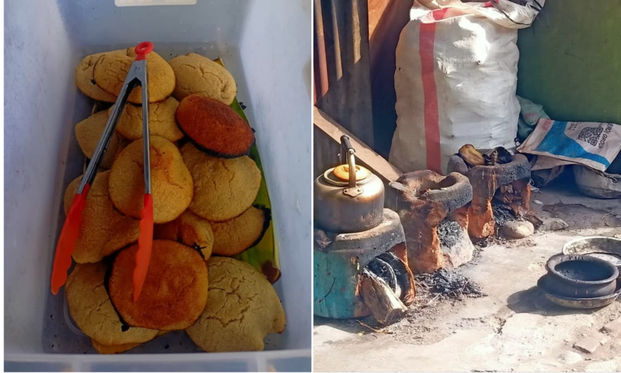 Singgang Muara Labuh, kuliner tradisional Solok Selatan berbahan tepung beras dan kelapa, masih dimasak dengan tungku kayu dan laris setiap pagi. (Foto: Bayu Permana/Padeks)