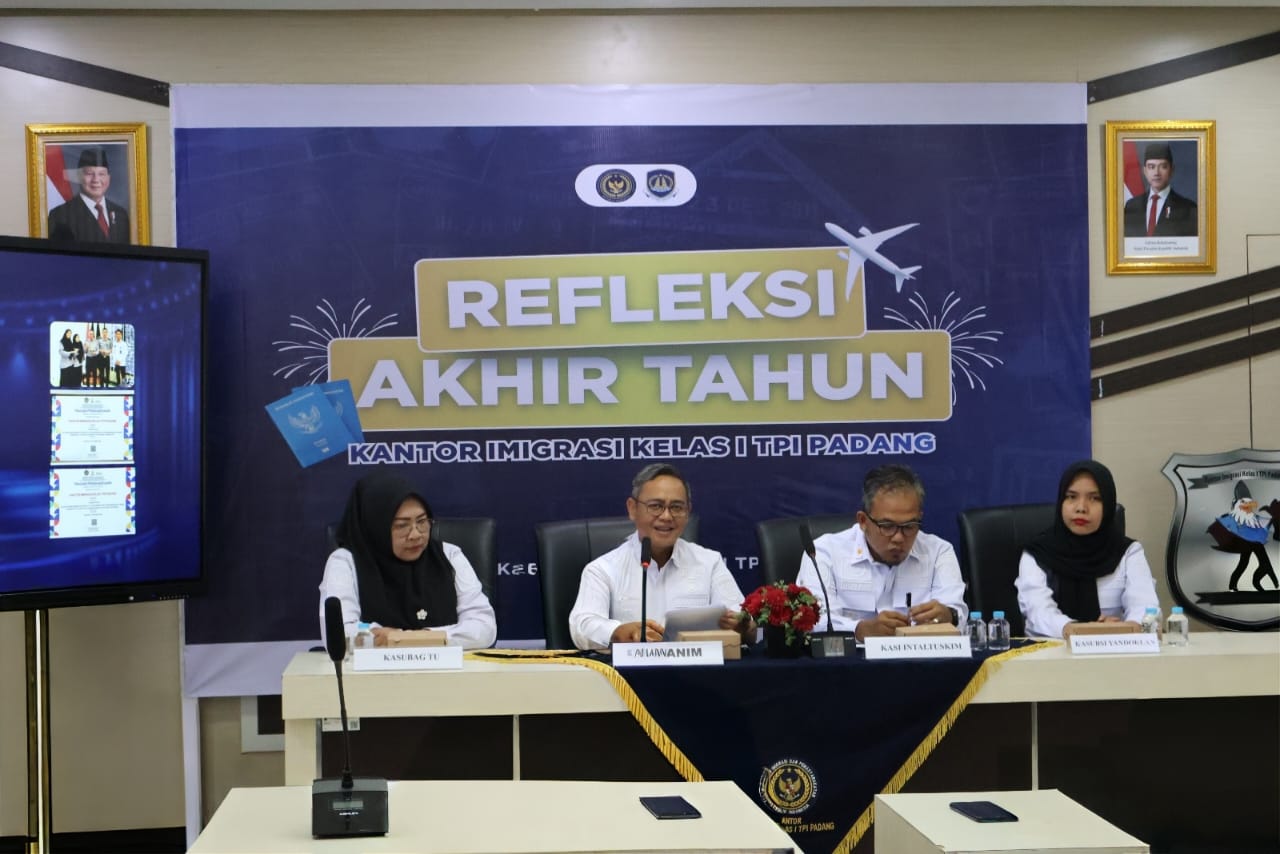 Imigrasi Padang mencatat 44.433 permohonan paspor sepanjang 2025 dengan dominasi e-paspor serta perlintasan internasional mencapai 496.361 orang.