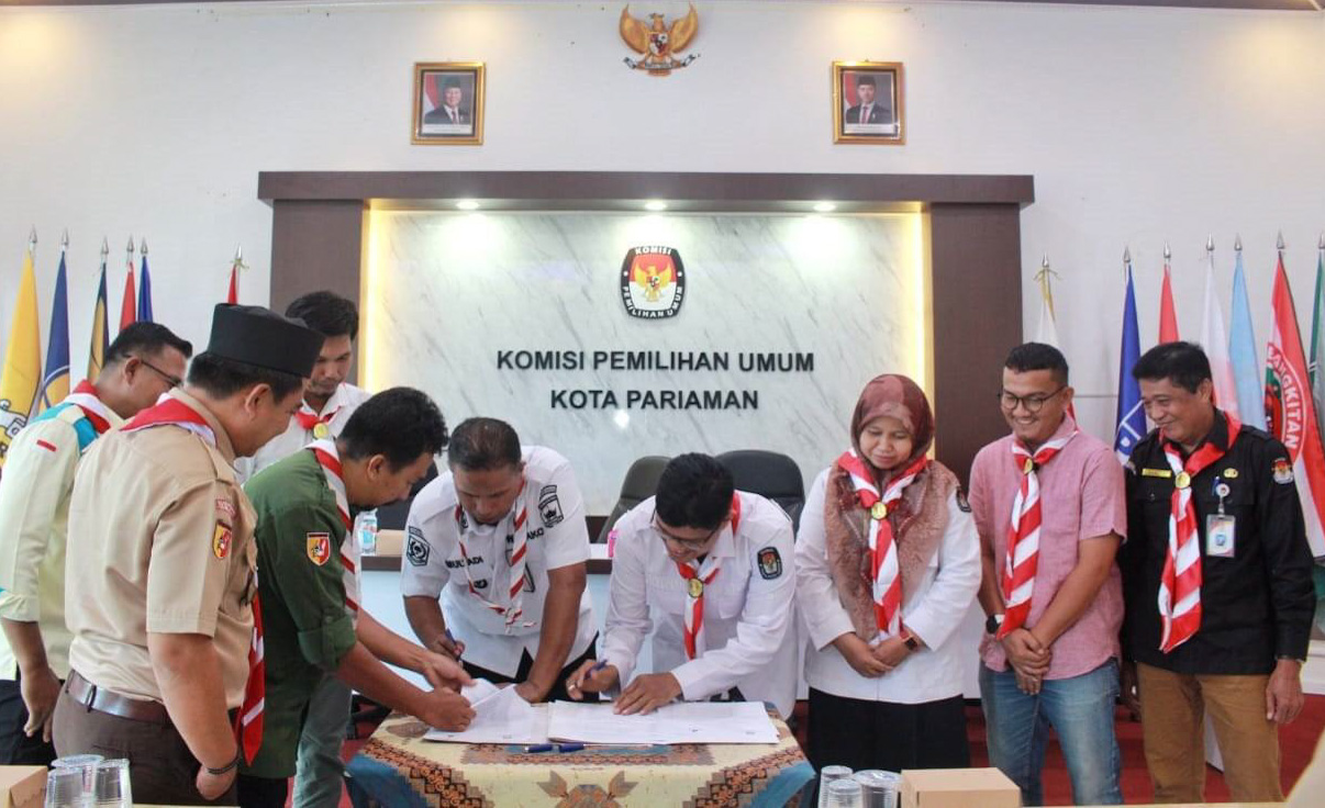 KPU dan Pramuka Kota Pariaman bentuk Saka Yogaswara untuk pendidikan demokrasi pemilih pemula, dorong partisipasi Pemilu 2029 mendatang.