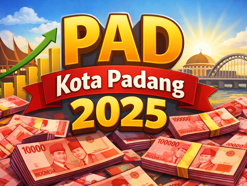 PAD Kota Padang tahun 2025 mencatat capaian tertinggi satu dekade dengan realisasi 102,95 persen berdasarkan data resmi Bapenda setempat. (Ilustrasi ChatGPT)