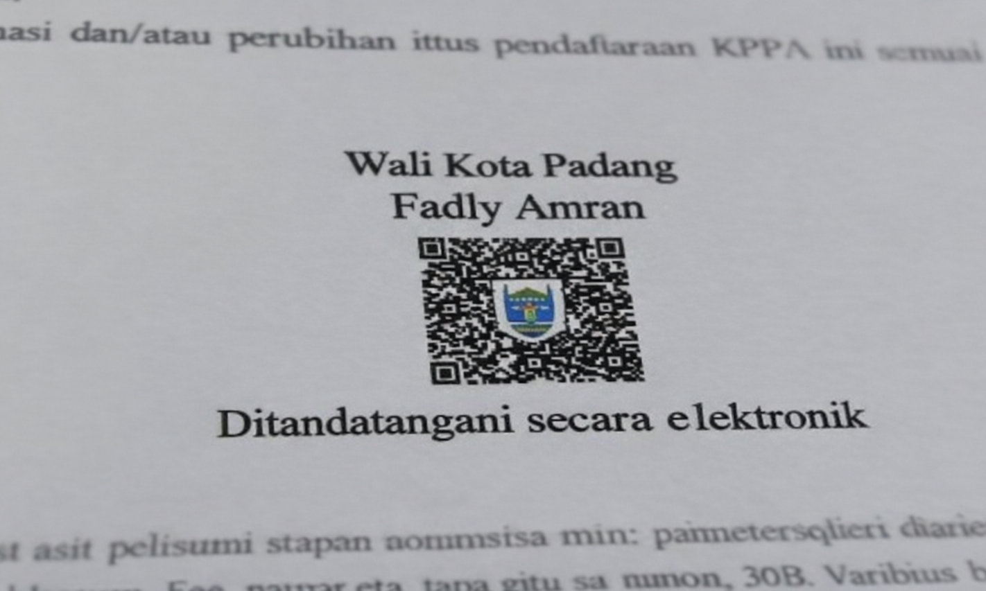 Pemko Padang menyosialisasikan penggunaan Tanda Tangan Elektronik pada produk hukum daerah untuk mempercepat proses digitalisasi pelayanan pemerintahan. (Ilustrasi ChatGPT)