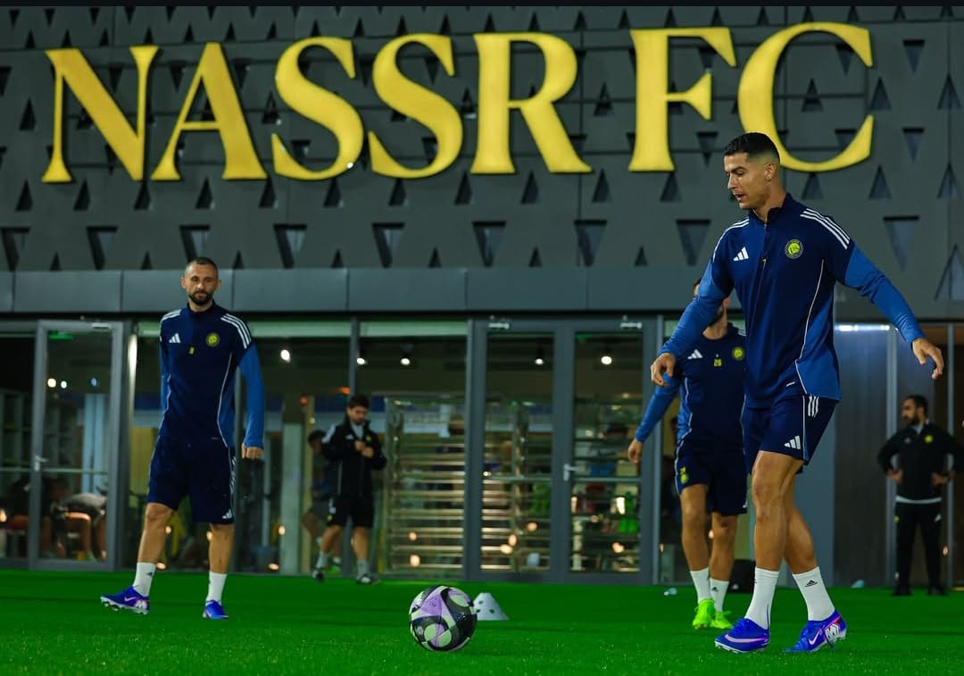 Cristiano Ronaldo fokus berlatih bersama skuad Al Nassr sebelum pertandingan Liga Pro Saudi 2026.(Foto: IG @alnassr)