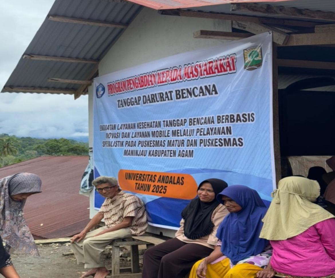 Tim Tanggap Bencana Universitas Andalas (Unand) bergerak ke wilayah terdampak bencana di Kecamatan Matur dan Maninjau.