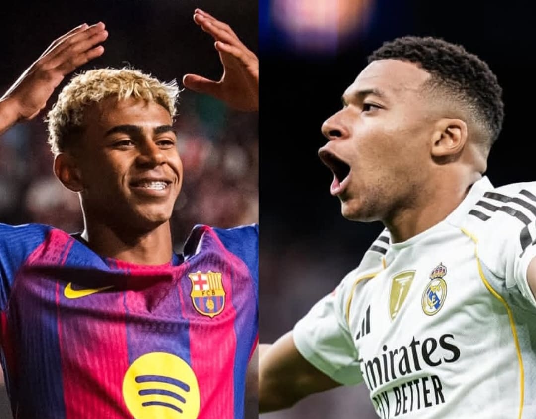 Lamine Yamal dan Kylian Mbapp&eacute; bakal duel di final Piala Super Spanyol 2026 Barcelona vs Real Madrid di Jeddah.(Foto: Instagram @fcbarcelona & @k.mbappe)