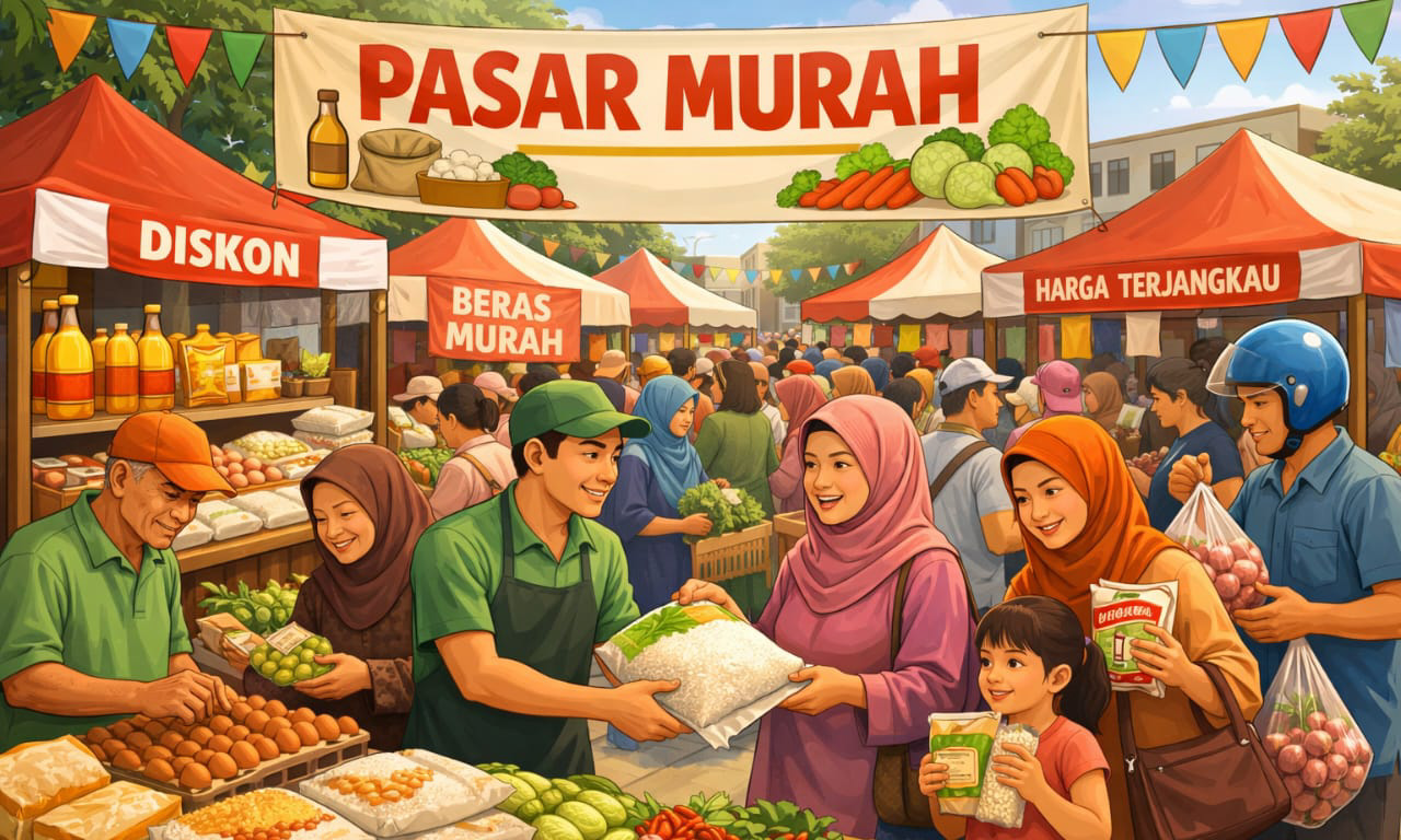 ilustrasi pasar murah (chatgpt)