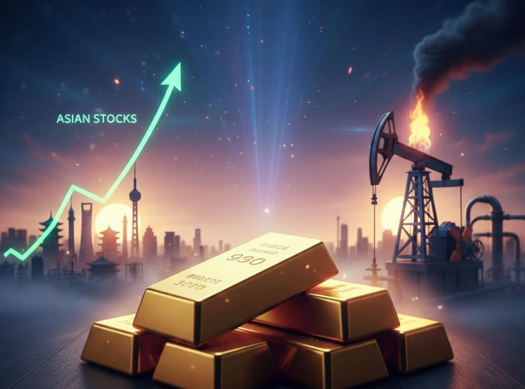 Emas kembali menjadi aset pelindung nilai utama saat pasar saham Asia menguat dan harga minyak dunia naik di tengah ketidakpastian The Fed. (Foto ilustrasi: Gemini AI)