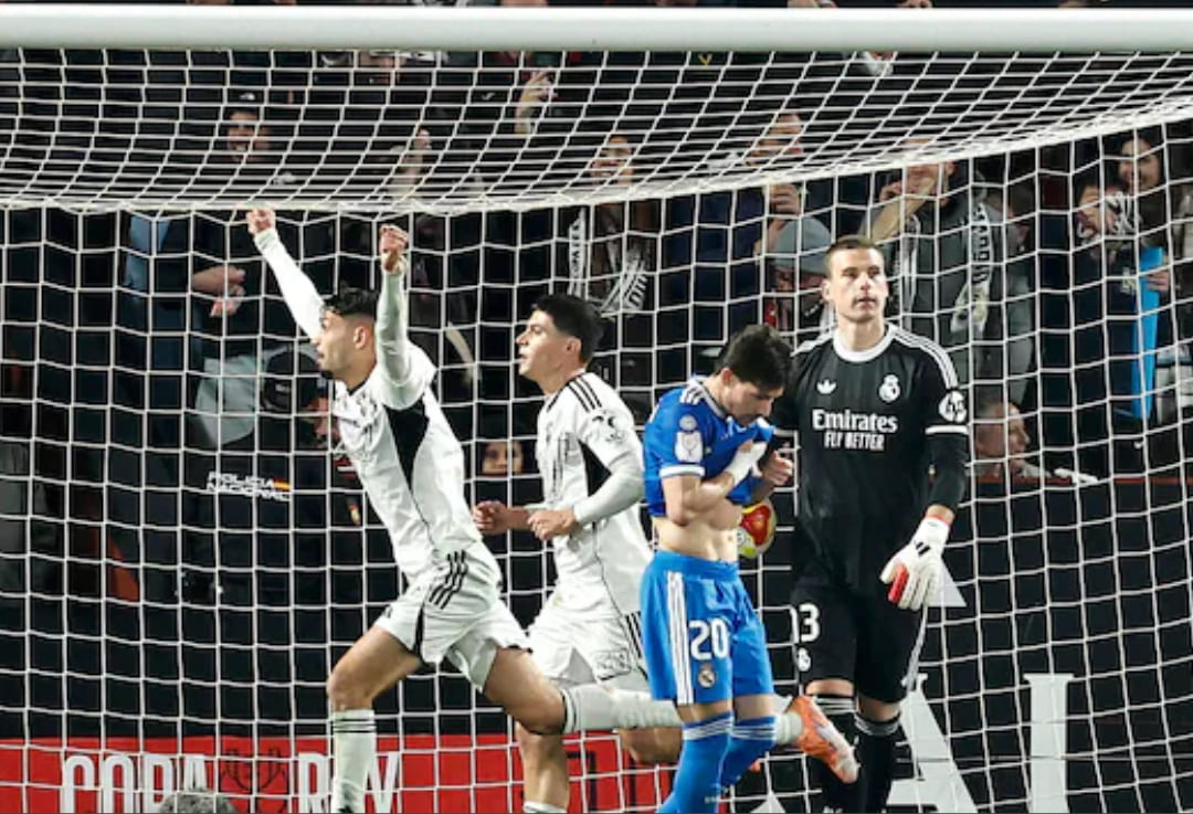 Sejarah tercipta di Carlos Belmonte: Albacete meraih kemenangan pertama atas Real Madrid 3-2 di Copa del Rey.(Foto: Diario AS)