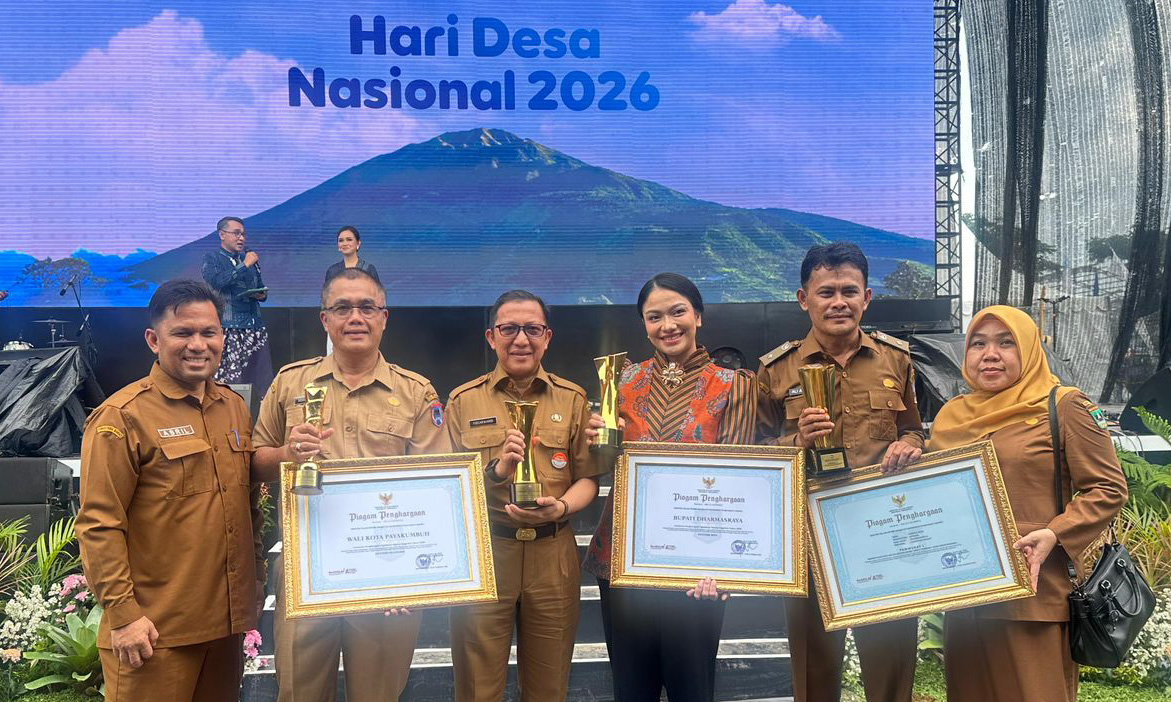 Kepala Dinas PMD Sumbar, Yozawardi Usama Putra, pada acara Peringatan Hari Desa Nasional 2026 di Boyolali, Jawa Tengah, Kamis (15/1/2025).