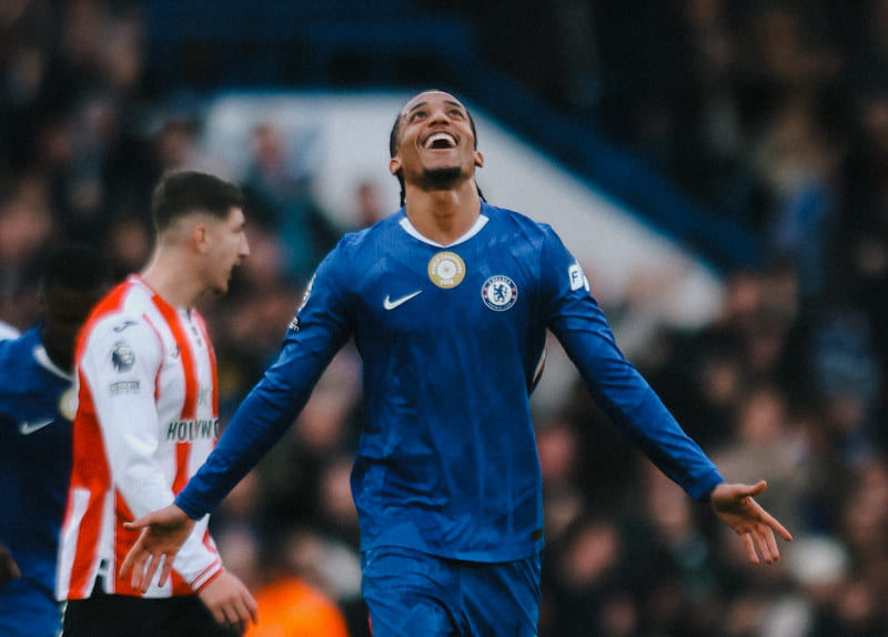 Joao Pedro merayakan gol pada menit ke-26 saat Chelsea mengalahkan Brentford 2-0 di Stamford Bridge.(Foto: X @ChelseaFC)