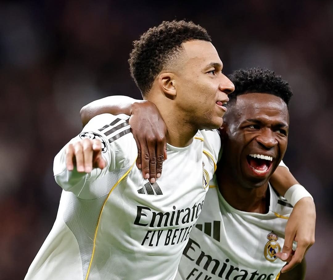 Kylian Mbapp&eacute; dan Vinicius Junior tampil dominan saat Real Madrid menang 6-1 atas Monaco di Santiago Bernabeu.(Foto: IG @realmadrid)