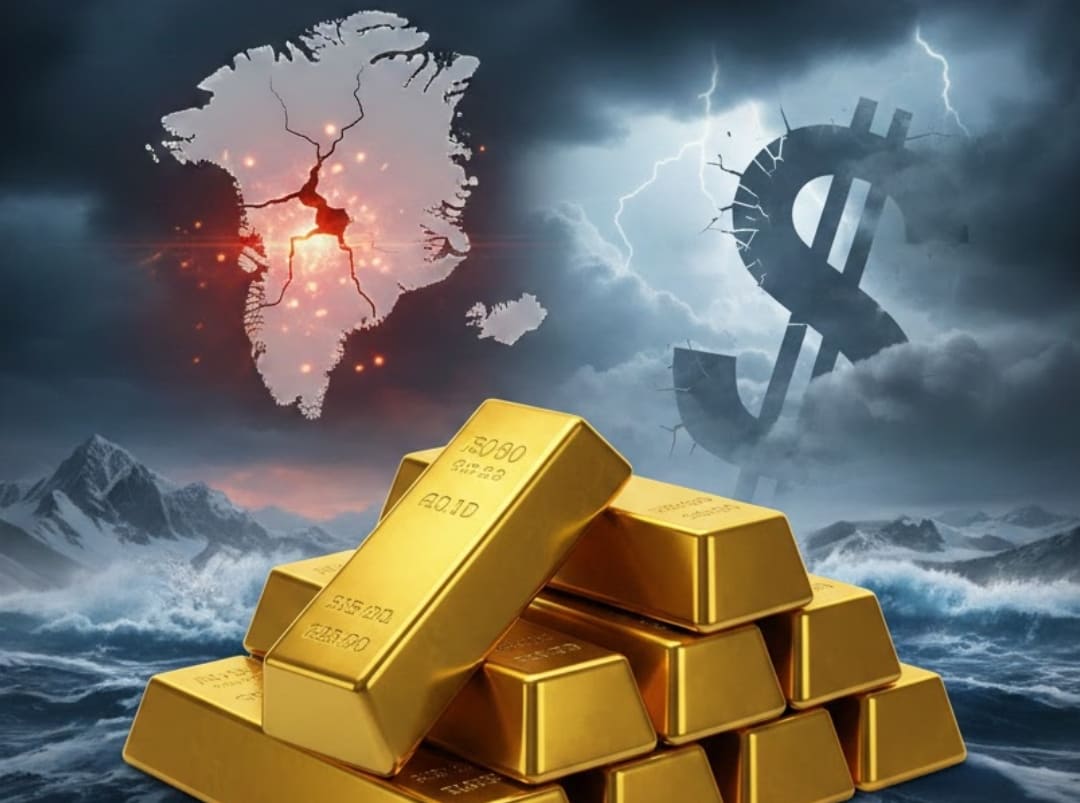Harga emas melonjak ke level tertinggi sepanjang masa setelah memanasnya hubungan AS&ndash;Eropa soal Greenland.(Foto ilustrasi: Gemini AI)
