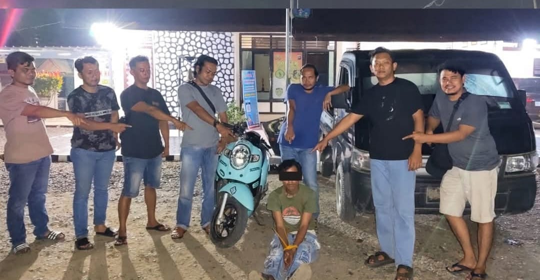 Polres Dharmasraya melalui Unit Reskrim Polsek Koto Baru bersama Tim Opsnal Polres Dharmasraya berhasil mengamankan seorang laki-laki terduga pelaku pencurian kendaraan bermotor (curanmor).