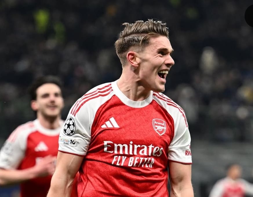 Selebrasi Viktor Gyokeres setelah cetak gol krusial Arsenal vs Inter Milan di Liga Champions.(Foto: Instagram @viktorgyokeres)