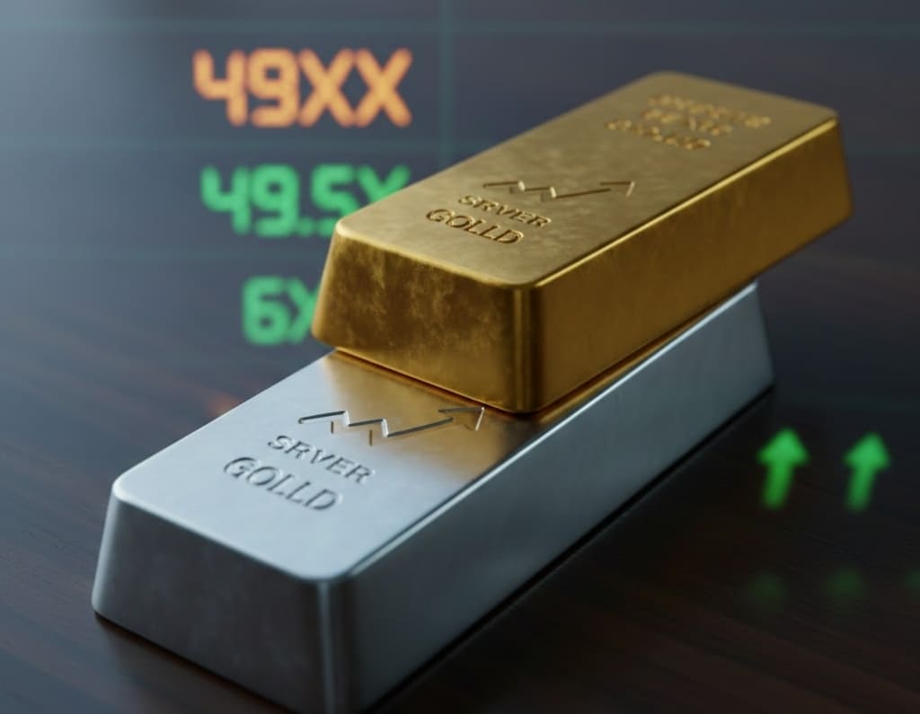 Harga emas hampir tembus US$5.000 per ons, sementara perak mencetak sejarah dengan menembus US$100 per ons pada perdagangan Jumat (23/1).(Foto ilustrasi: Gemini AI)