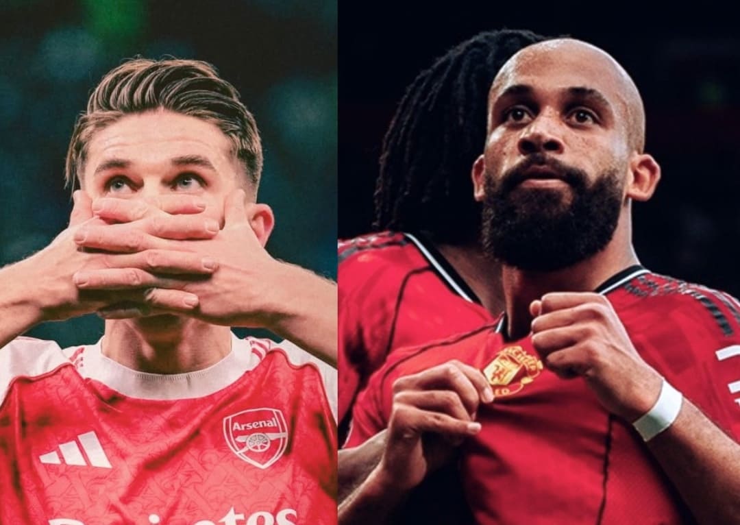 Duel Viktor Gy&ouml;keres dan Bryan Mbeumo menjadi sorotan menjelang pertandingan  Arsenal vs Manchester United di Premier League.(Foto: IG @arsenal & @manutd)
