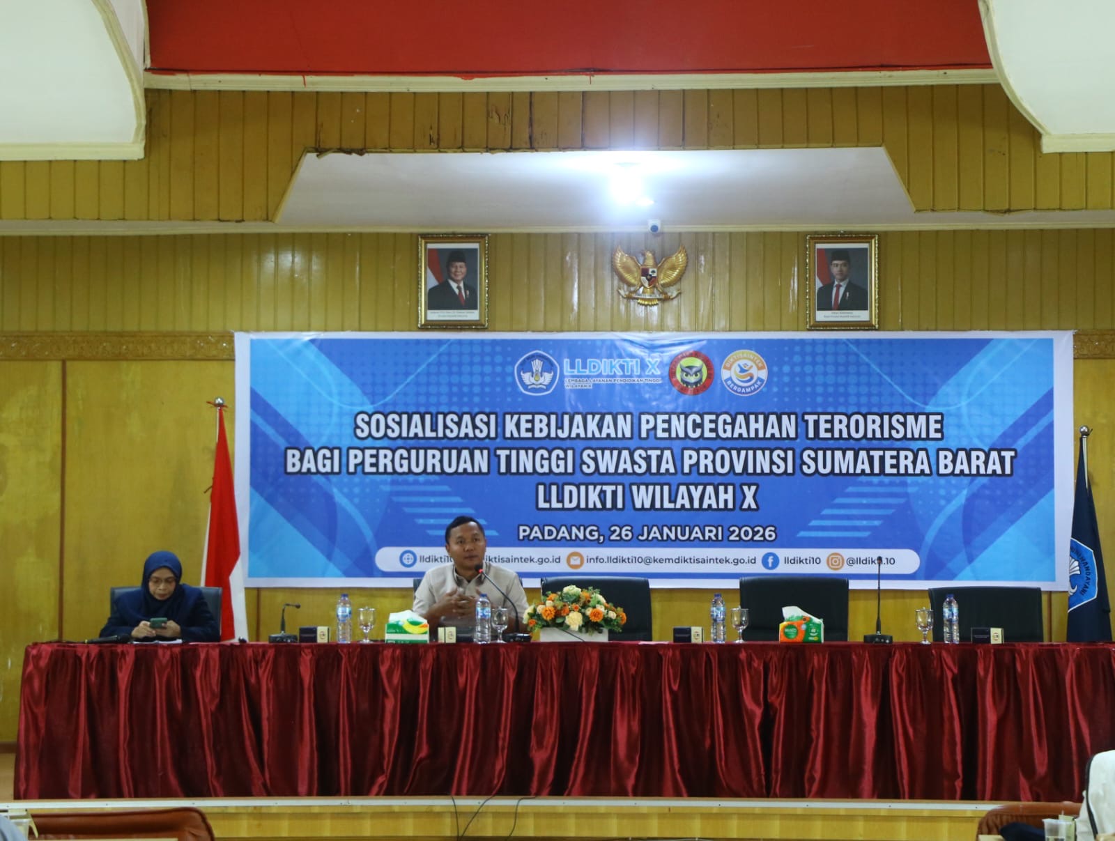 Sosialisasi pencegahan terorisme di perguruan tinggi di Aula Lantai 3 LLDIKTI Wilayah X