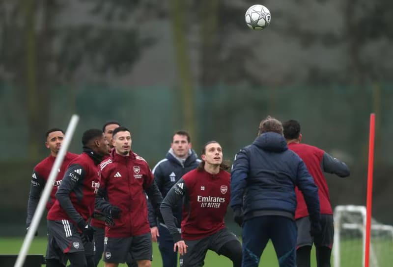 Skuad Arsenal menjalani sesi latihan jelang laga terakhir fase liga Liga Champions 2025/2026 melawan Khairat, Kamis (29/1/2026) pukul 03.00 WIB.(FOTO: UEFA)