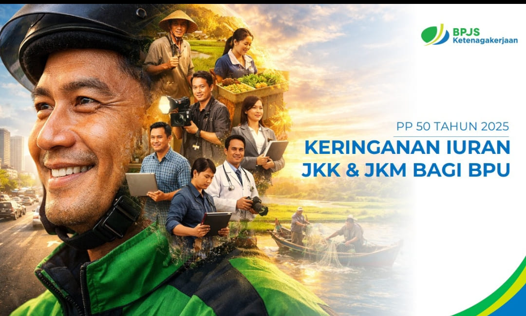 Diskon 50% Iuran BPJS Ketenagakerjaan untuk Pekerja BPU Mulai Berlaku di Solok.(Foto: Humas)