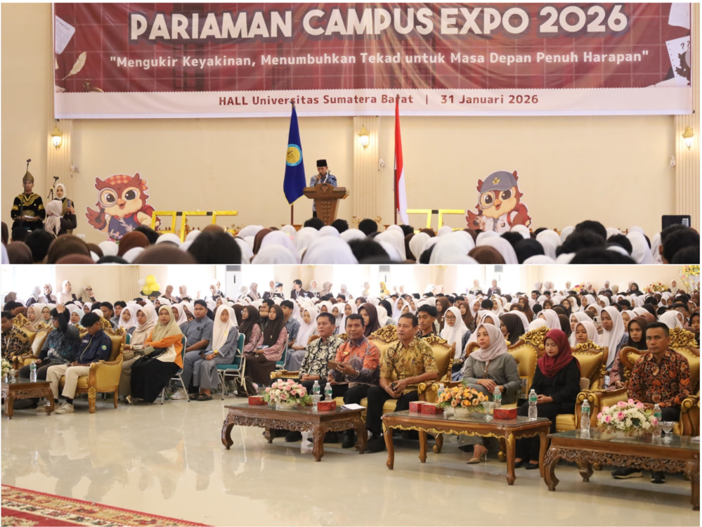 Pariaman Campus Expo (PCE) 2026 di Universitas Sumatera Barat Convention & Exhibition (UCE), Kota Pariaman, Sabtu (31/1/2026).
