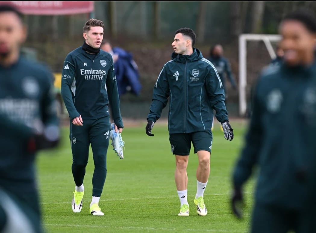 Para pemain Arsenal latihan jelang laga melawan Chelsea di Emirates Stadium, 4 Februari 2026.(Foto: arsenal.com)