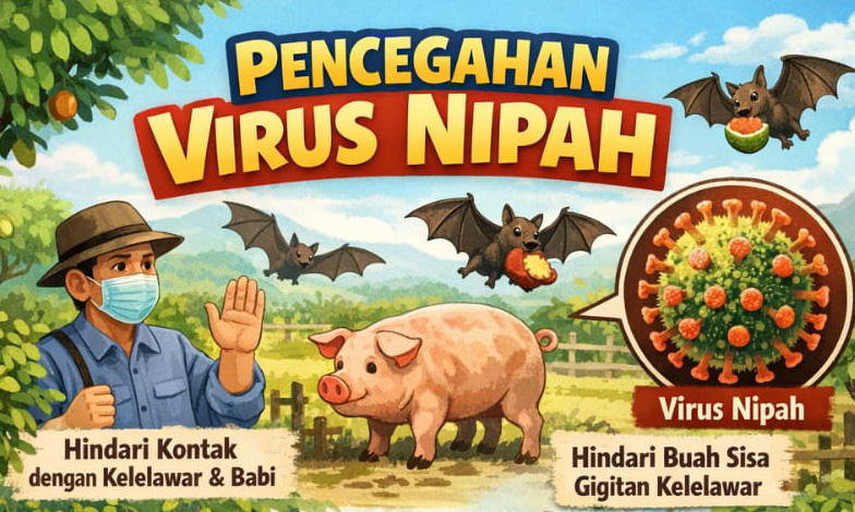 Waspada Virus Nipah (Ilustrasi AI)