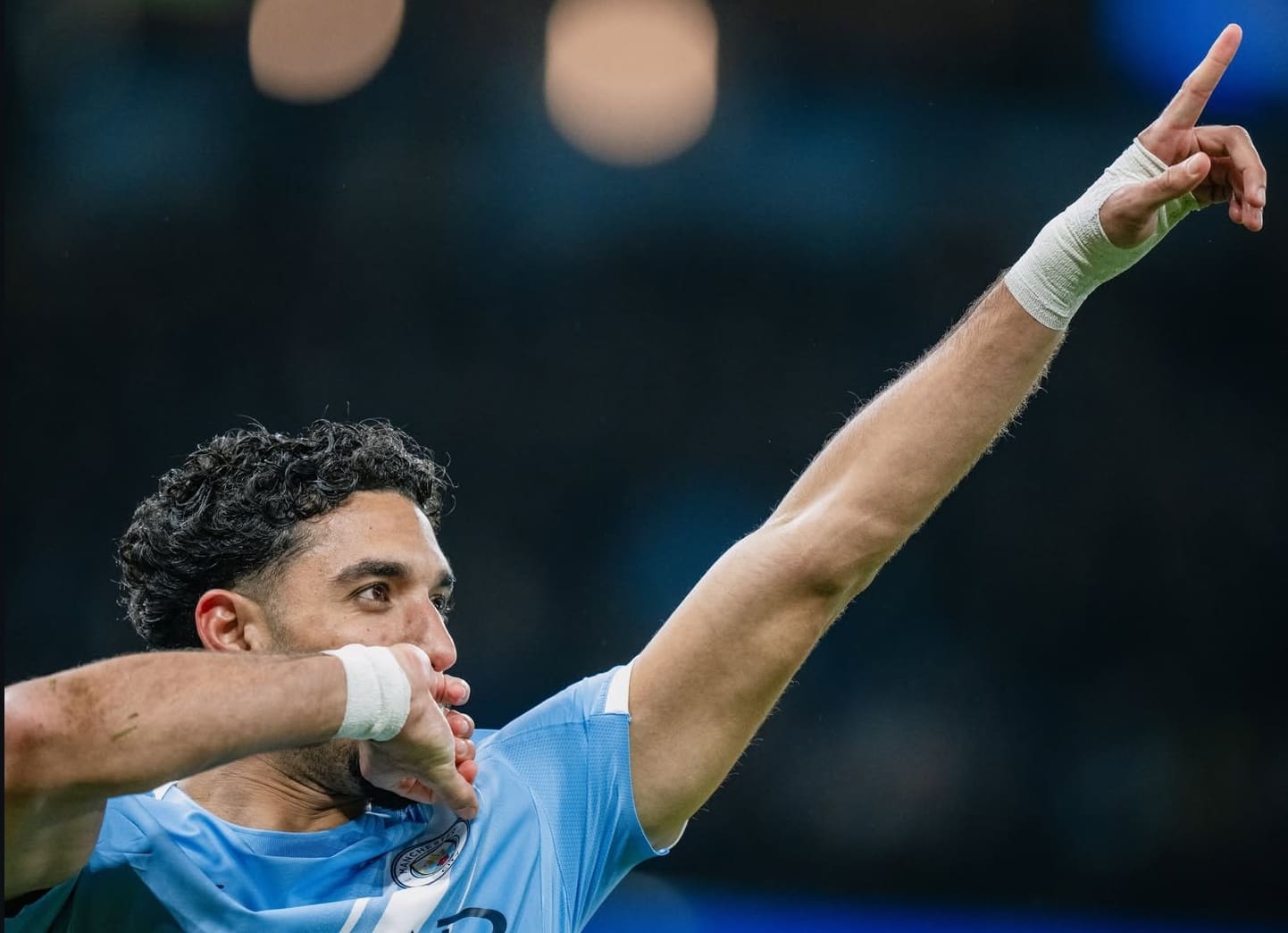 Omar Marmoush merayakan golnya ke gawang Newcastle pada semifinal Carabao Cup di Etihad Stadium.(Foto: IG @mancity)