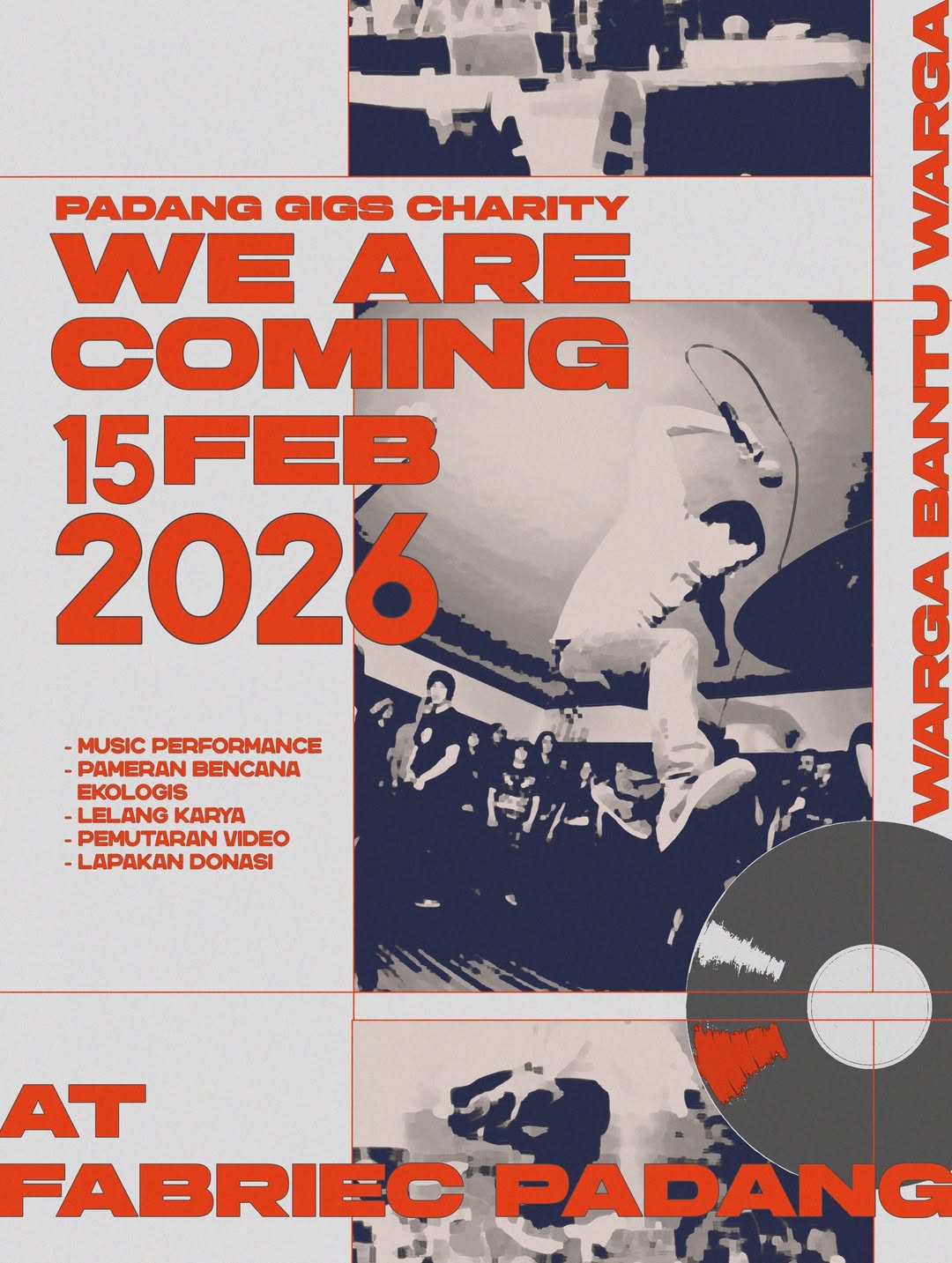Poster event Padang Gigs Charity 2026